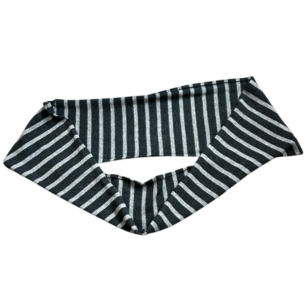 Michael Stars Women's Grey Striped Knit Infinity Scarf Circle Loop
